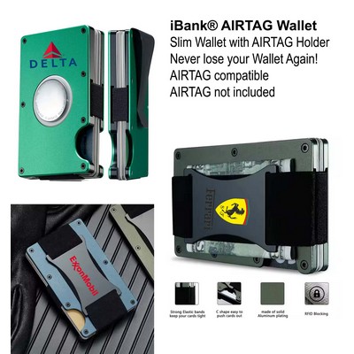 Promotek iBank® Slim Wallet designed compatible with AIRTAG