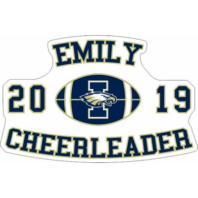 White Removable Glass Decals (9"X5.5") - Removeable. Repositionable. Custom Shape