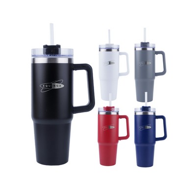 30oz SS Double Wall Vacuum Mug & Straw Lid with Twist Closure