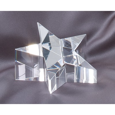 Crystal Star Paperweight 4¼" x 2"