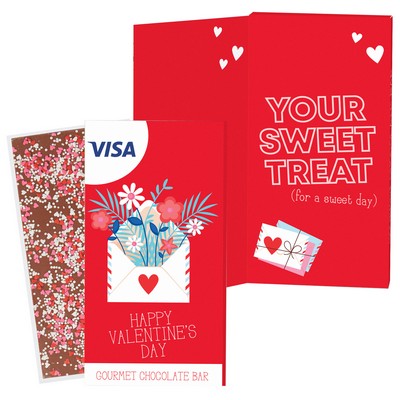 3.5 Oz. Belgian Chocolate Valentine's Day Greeting Card Box - Happy Valentine's Day