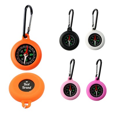 Round Compass with Carabiner