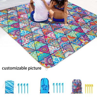 Nylon Waterproof Picnic Blanket Plaid Beach Mat
