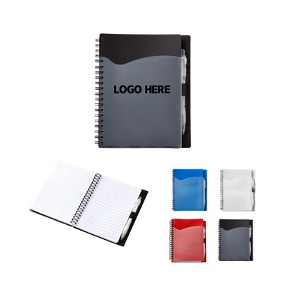 Notebook with Storage Pocket