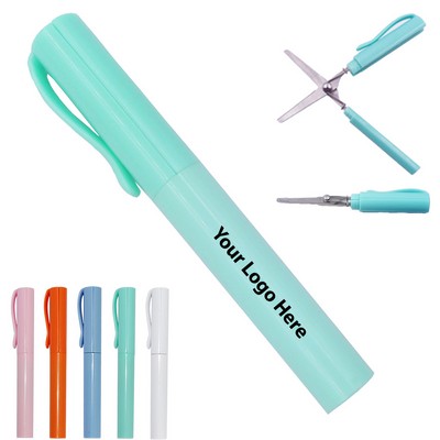 Portable Folding Pen Shape Scissors