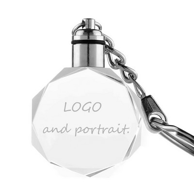 2D Crystal Custom Keychain