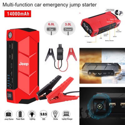 Portable Jump Starter Car Emergency Battery 14000mah