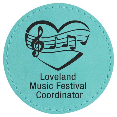 Round Leatherette Patch with Adhesive