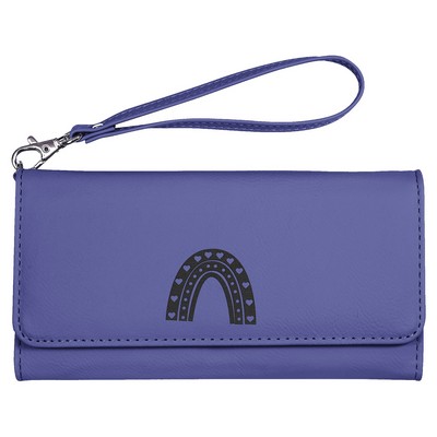 Leatherette Wallet with Strap