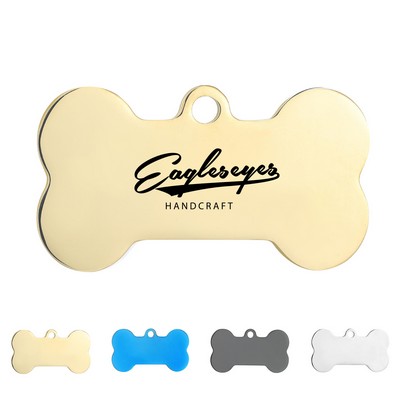 Aluminum Bone Pet ID Tag