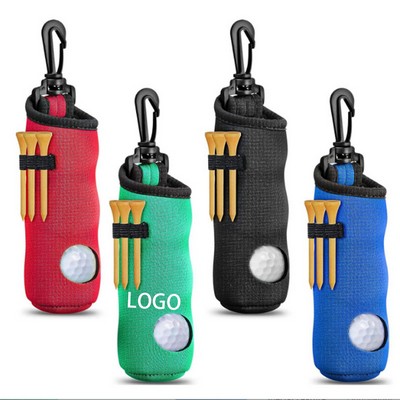 Neoprene Golf Ball And Tee Pouch