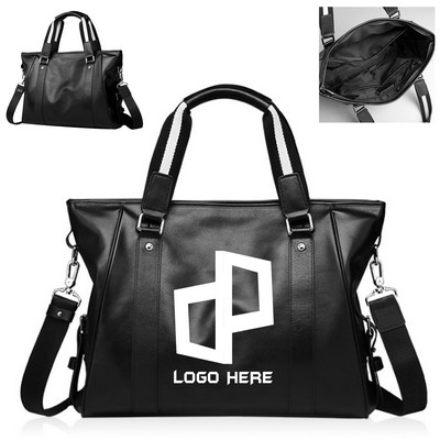 Leather Laptop Briefcase W/ Shoulder Strap