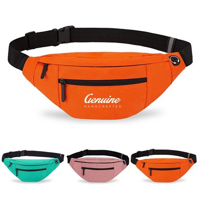 Large Crossbody Fanny Pack with Zipper Pockets