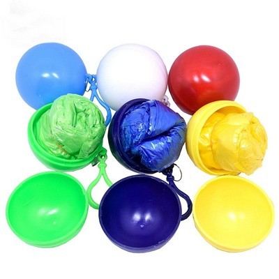 Disposable Portable Raincoat Poncho Ball