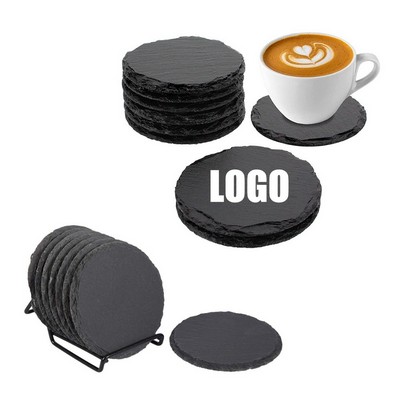 Round Slate Drink Coaster