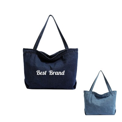 Canvas Zippered Shoulder Bag