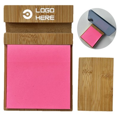 Bamboo Stand and Sticky Notes 2 in 1