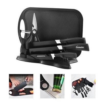 German Stainless Steel Kitchen Knife Block Set