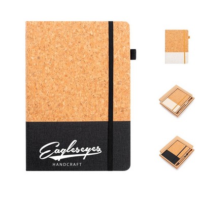 A5 Cork Wood Grain Notebook
