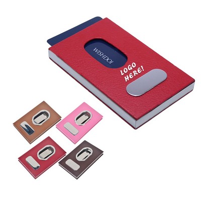 Leatherette Finger Dispensing Card Case