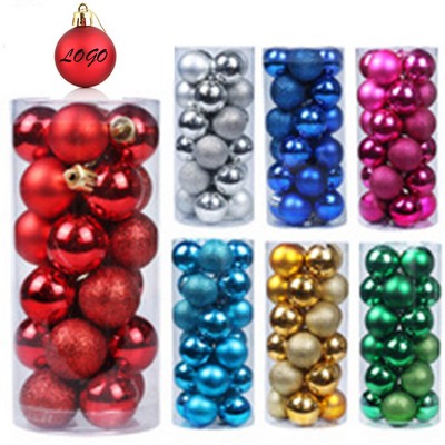 Christmas Decorations Christmas Ball Set, Colored Plastic Electroplated Balls