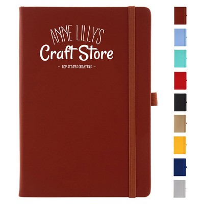A5 PU Leather Hardcover Journal with Pen Loop