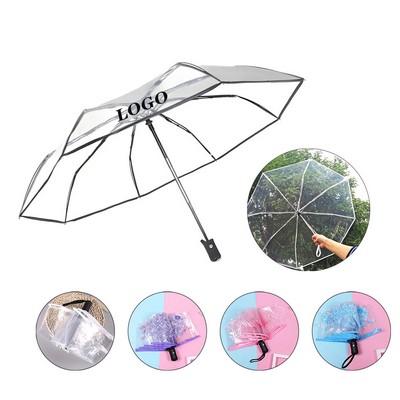 Crystal-Clear Auto Umbrella