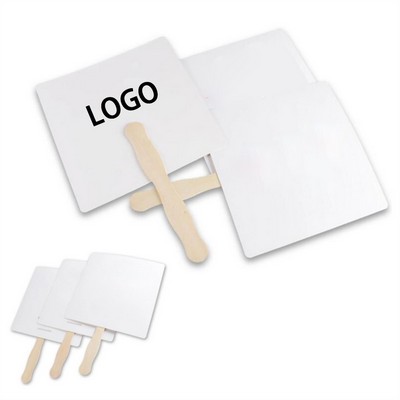 Paper Fan With Wooden Handle