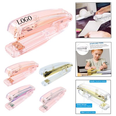 Rose Gold Transparent Stapler Set