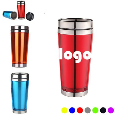 15oz Vacuum Flask Mug with Transparent Outer Shell