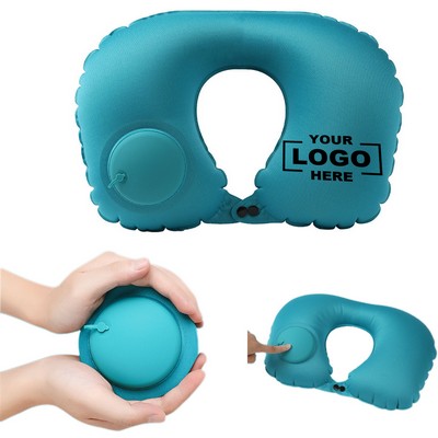 Compact Inflatable U-Shaped Travel Pillow