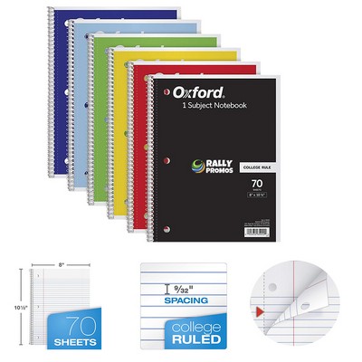 College Ruled Paper Spiral Notebook with Custom Cover