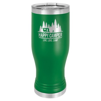Polar Camel Green 20 oz. Pilsner with Clear Lid
