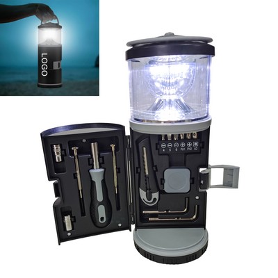 Portable Camping LED Lantern Emergency Light with Tool Kit