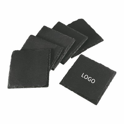 Black Slate Stone Coasters