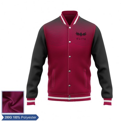 Unisex Double Layer Varsity Jacket (Sublimation)