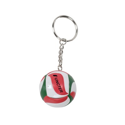 Metal Sport Volleyball Keychain