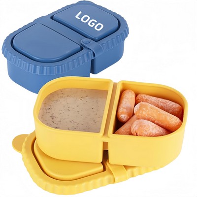 9.5 Ounce Dual Compartment Silicone Snack Container
