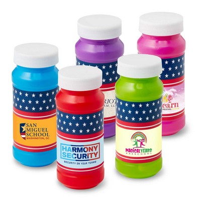 4 Oz. Patriotic Bubbles w/Full Color Digital Label