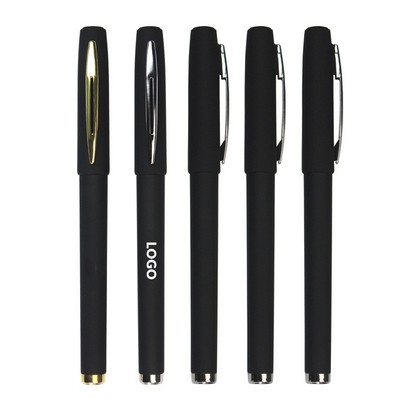 5.5''L Fine Point Custom Promotional Soft Touch Gel Ink Pen