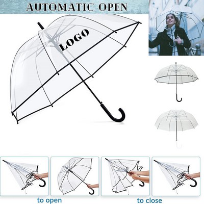Semi-automatic Clear Bubble Umbrella