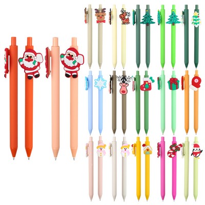 Christmas Cartoon PVC Soft Rubber Ballpoint Pen
