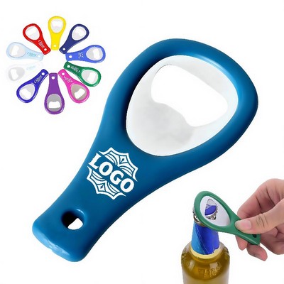 Custom Plastic Beer Bottle Opener with Ergonomic Design and Hanging Hole