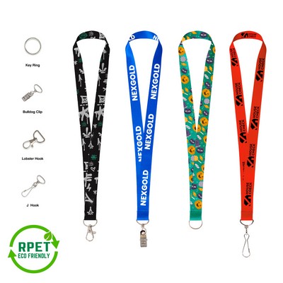 3/4" Eco RPET Sublimated Lanyard