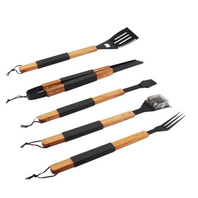 Wood BBQ Tongs