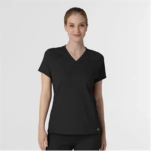 Wonder Wink Renew Knit Women's Flex-n-Reach V-Neck Raglan Scrub Top