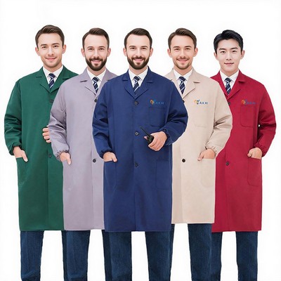 Three-Pocket Full-Length Work Smock / Dust-Proof Coverall