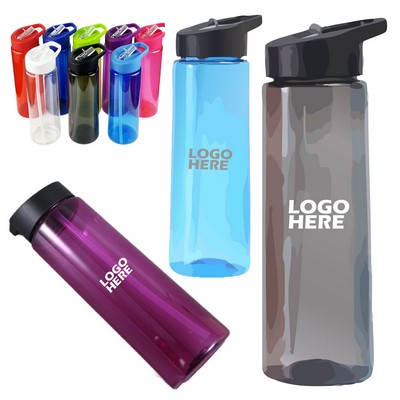 25Oz Water Bottle with Flip Straw Lid