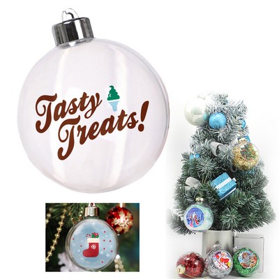 4" Capped Photo Hanging Christmas Ball Ornaments