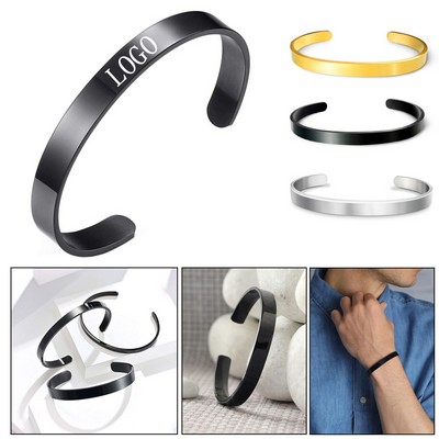 Stainless Steel Open Cuff Bracelet